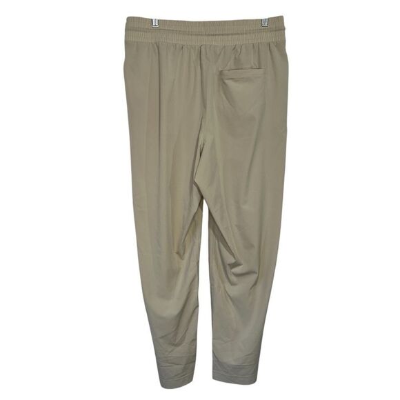 GapFit Drawstring Athletic Pants Womens Large Beige Pockets Track Athleisure - Picture 3 of 5